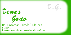 denes godo business card